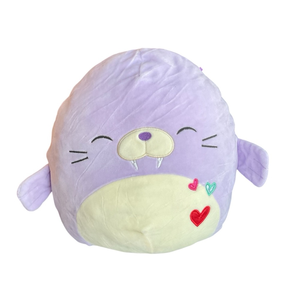 Squishmallow Purple Plush Seal 12” NWOT